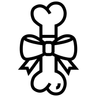 Bone with a bow icon