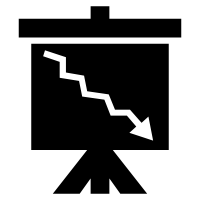 Chart goind down icon